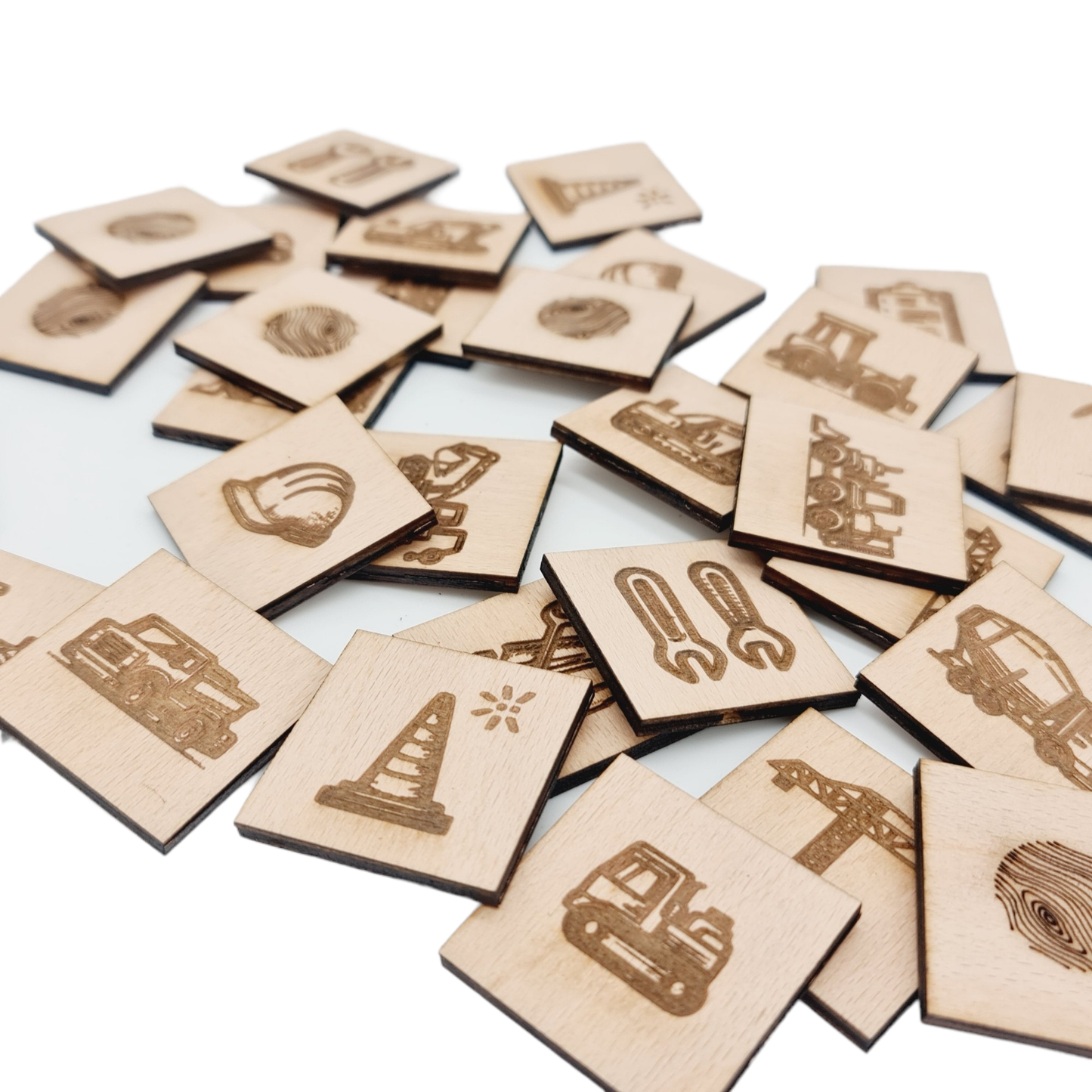 Wisewoodz Construction/Construction Wooden Memory Game