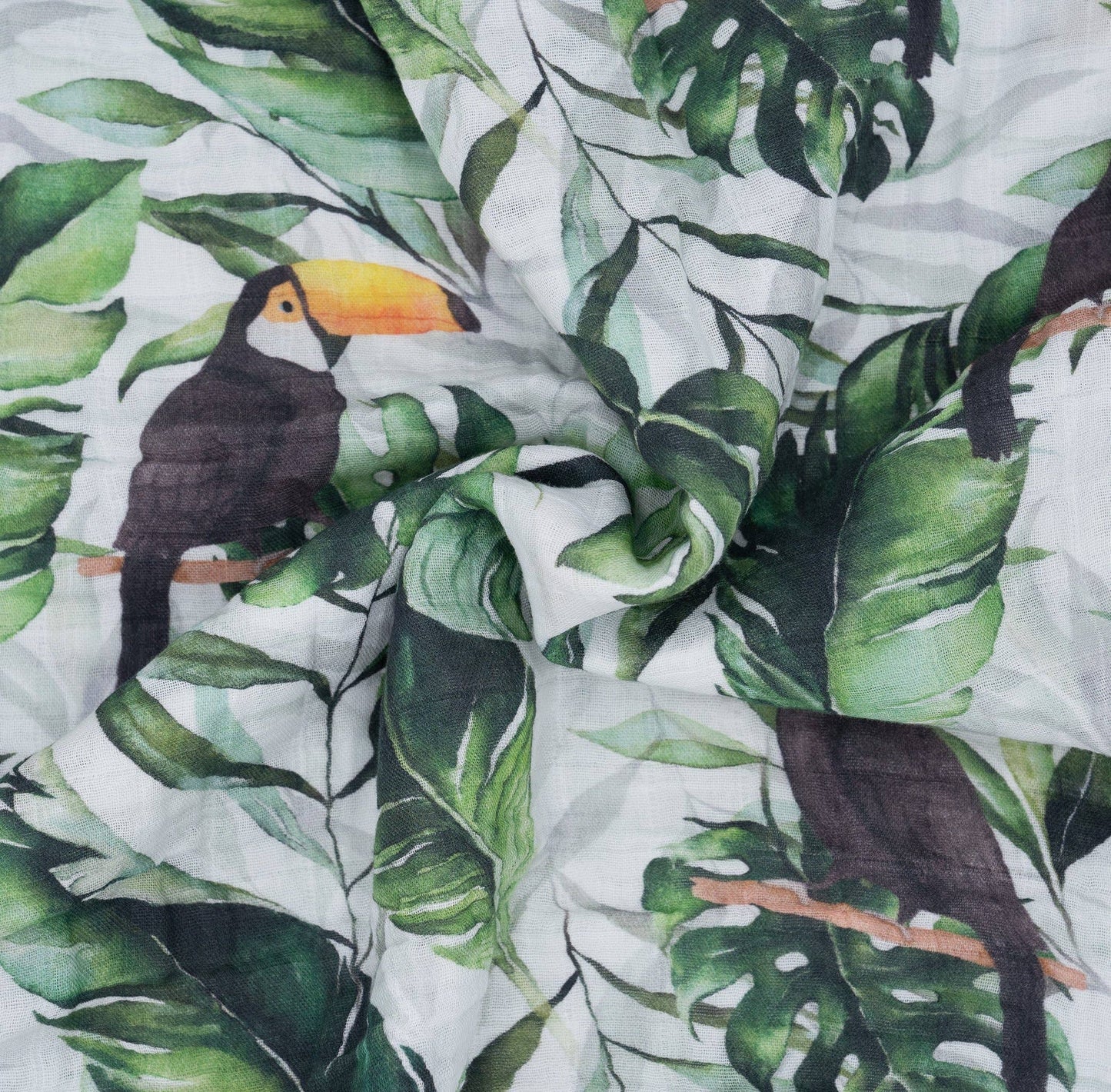 Mulltuch Bio-Baumwolle 120x120cm • Tukan