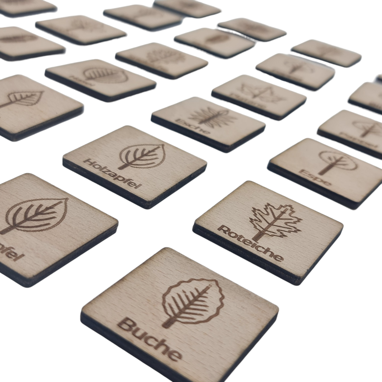 Wisewoodz Wooden Tree Leaves Memory Game
