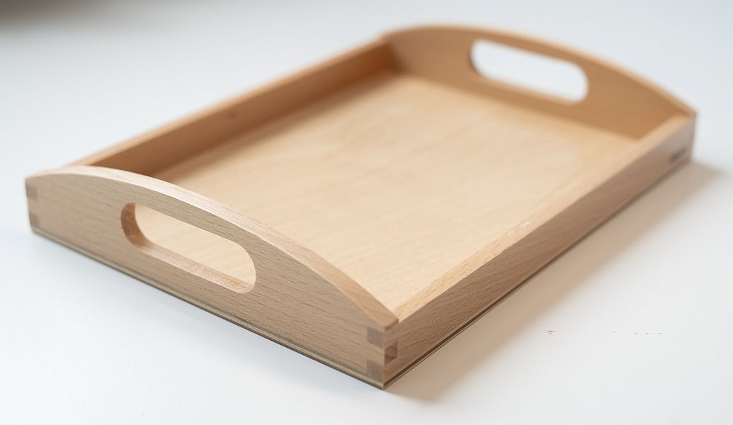 Montessori wooden tray small for the exercises of practical life