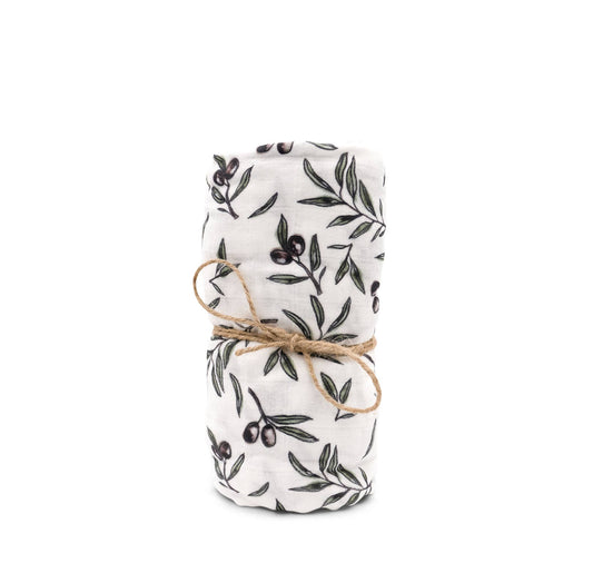 Mulltuch Bio Baumwolle 120x120cm • Olive Garden