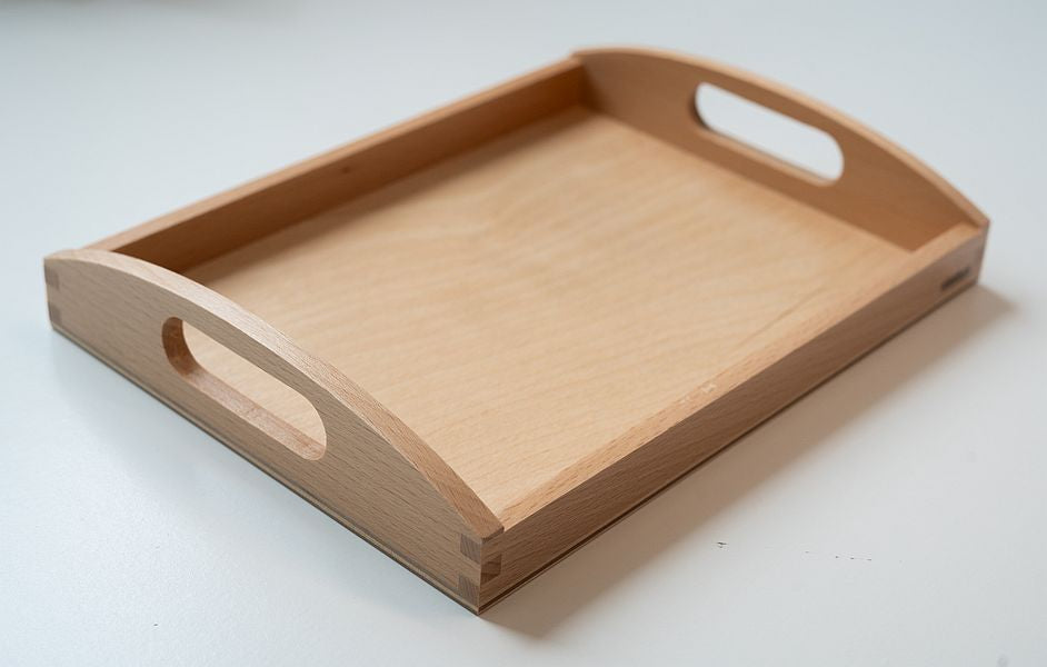 Montessori wooden tray small for the exercises of practical life