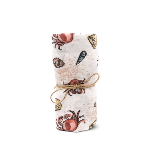 Mulltuch Bio Baumwolle 120x120cm • Sea Life