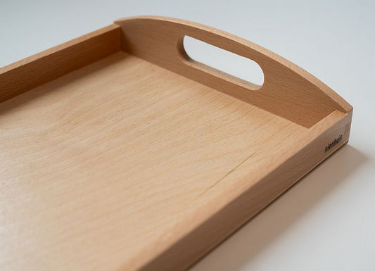 Montessori wooden tray small for the exercises of practical life