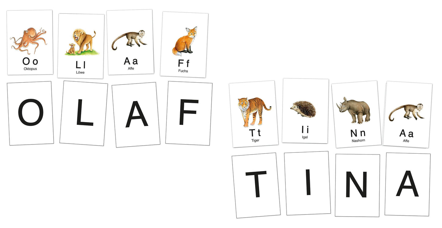 26 ABC Alphabet Cards WHITE Flashcards Letters Learning Game