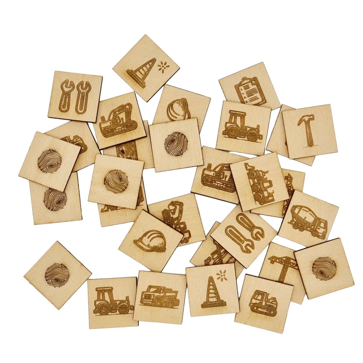 Wisewoodz Construction/Construction Wooden Memory Game